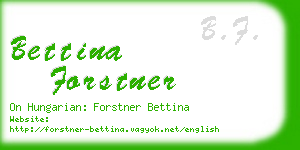 bettina forstner business card